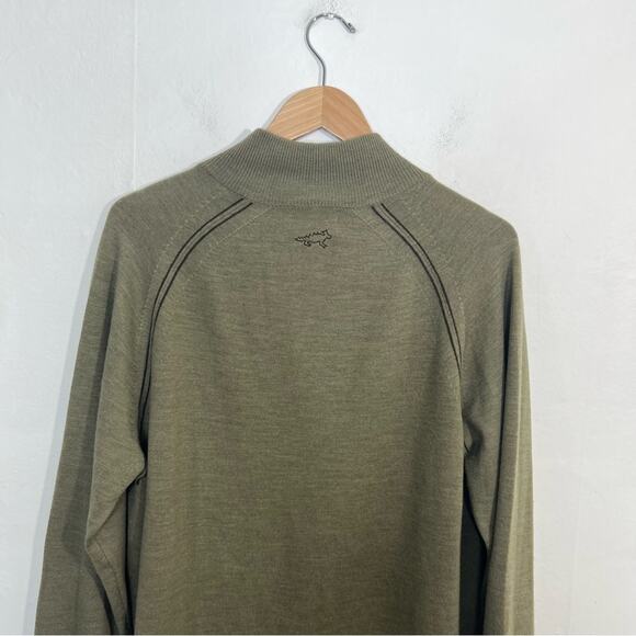 Horny Toad Men's Brown 100% Merino Wool Quarter Zip Pullover Sweater Size XL - Picture 8 of 12